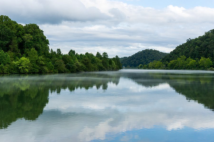 Oak Ridge, TN - Early Morning Overlooking River in Oak Ridge, Tennessee